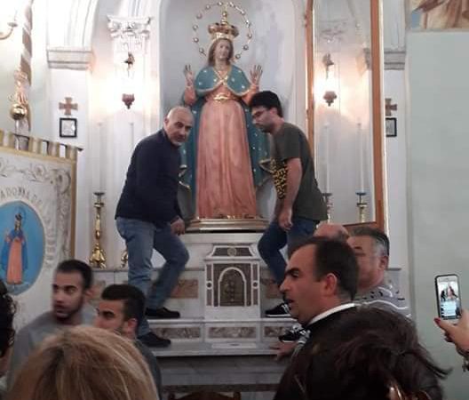 INIZIANO I FESTEGGIAMENTI AL CIERCO INTRONIZZAZIONE DELLA STATUA DELLA MADONNA DELLA LIBERA