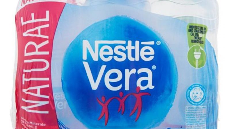 ACQUA NESTLÉ VERA RITIRATA DAL MERCATO. CONTAMINAZIONE BATTERICA