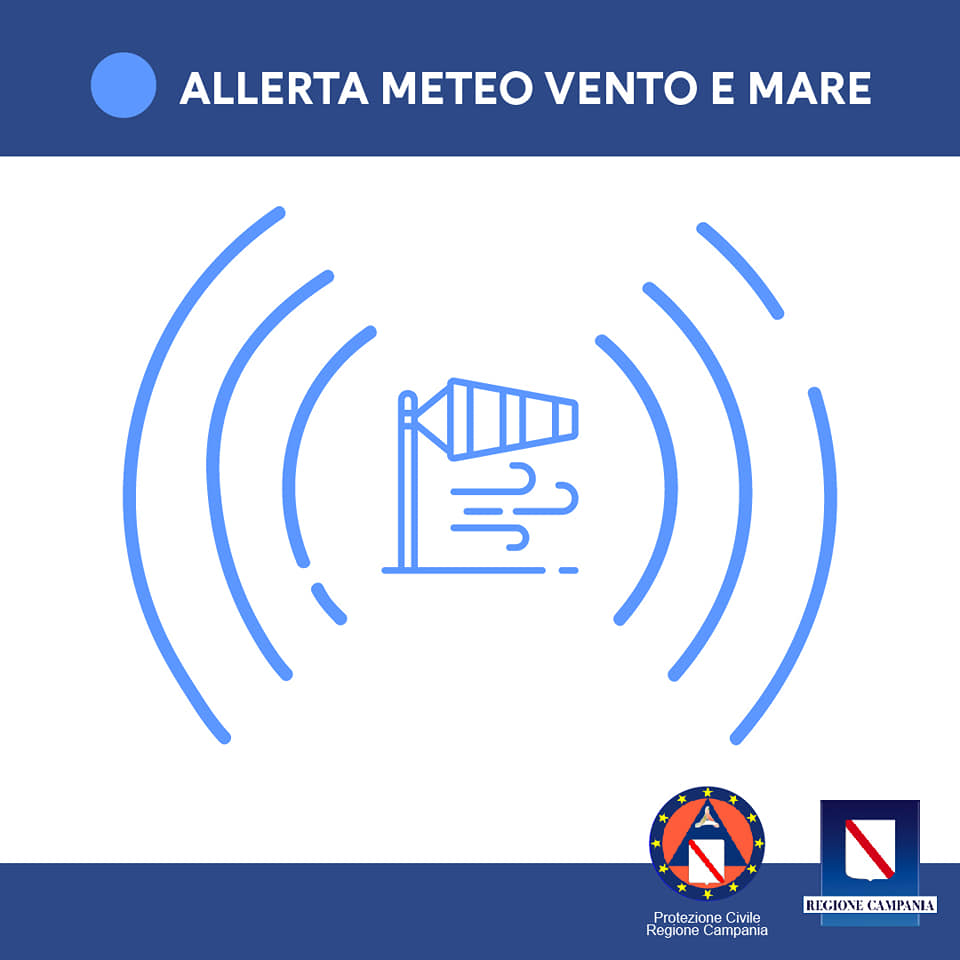 Protezione civile, allerta meteo Gialla dalle 20. Venti forti e mare agitato in particolare nella giornata di domani