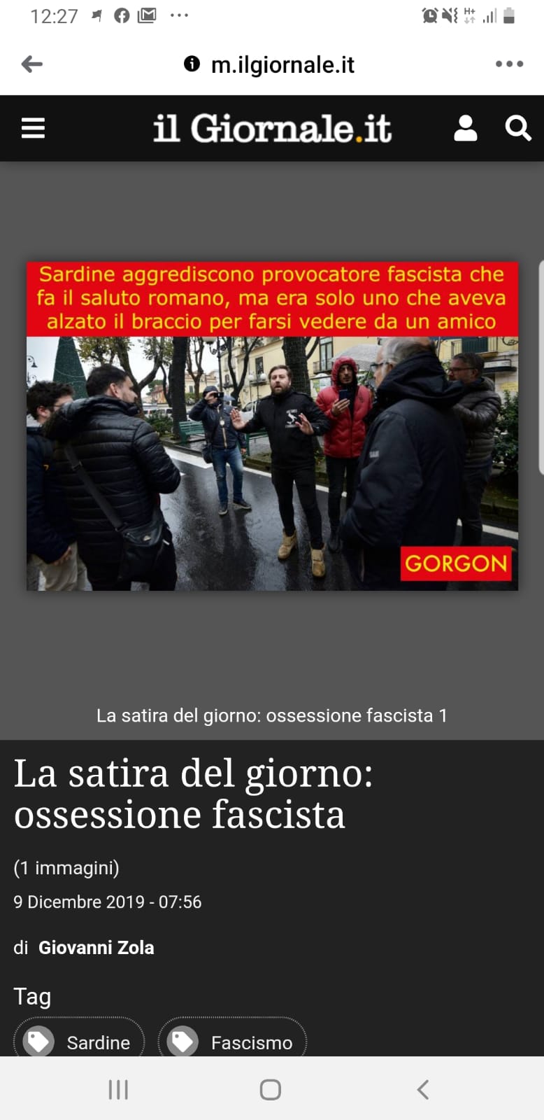 IL GIORNALE DI SALLUSTI  si adopera contro Gigi Lista alla campagna di disinformazione #leghista