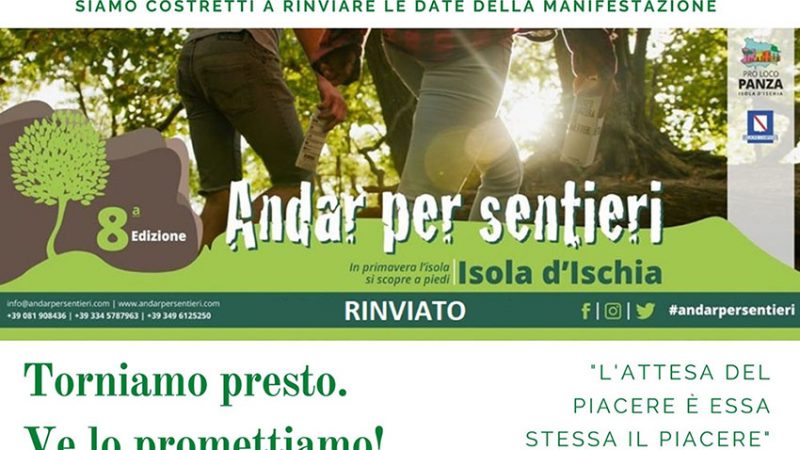 Covid-19, rinviata “Andar per sentieri”