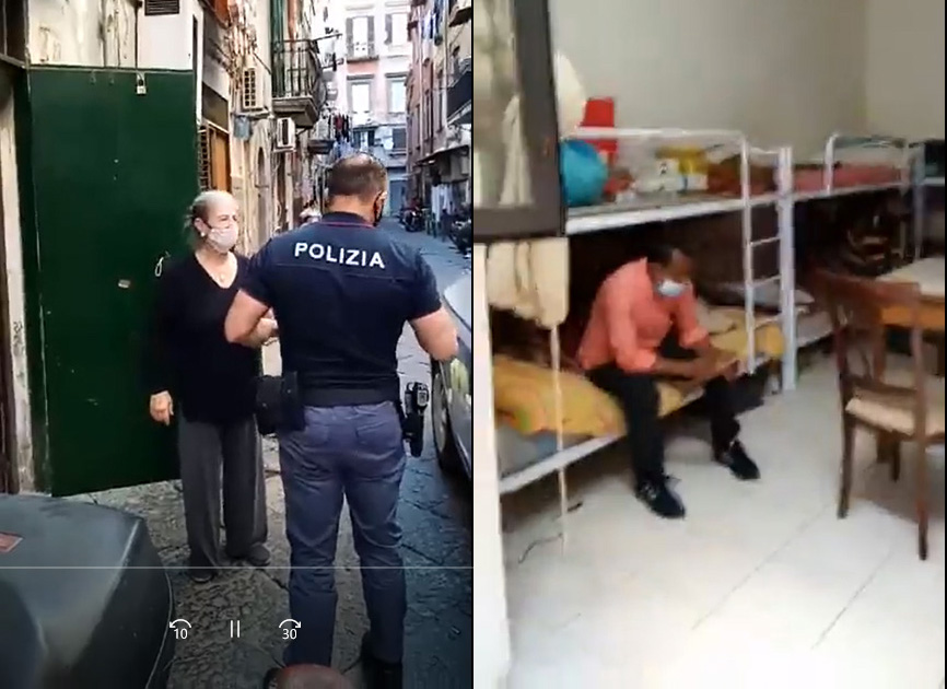 «Sono la mamma di Borrelli». E dal “basso” dormitorio per extracomunitari arriva il video