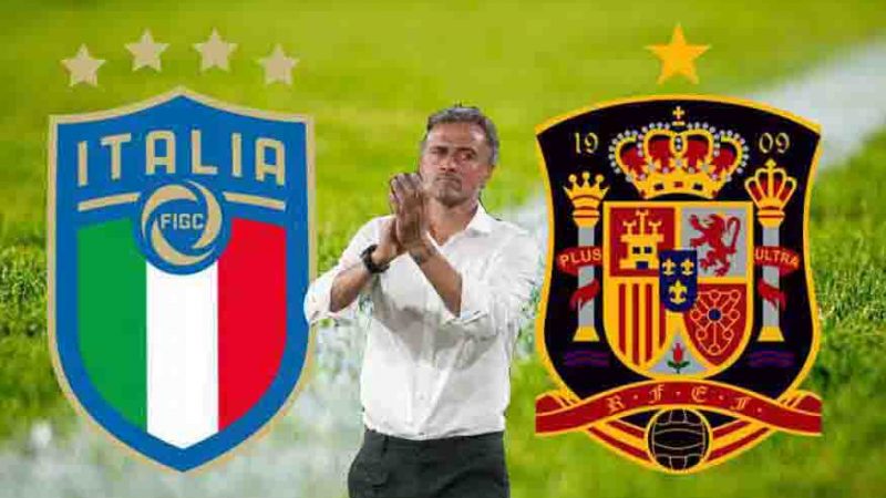 Luis Enrique si complimenta con gli avversari, con spirito di rara sportività ed eleganza