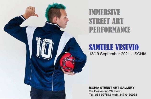 “Immersive street art performance” di Samuele Vesuvio a Ischia Street Art e non solo