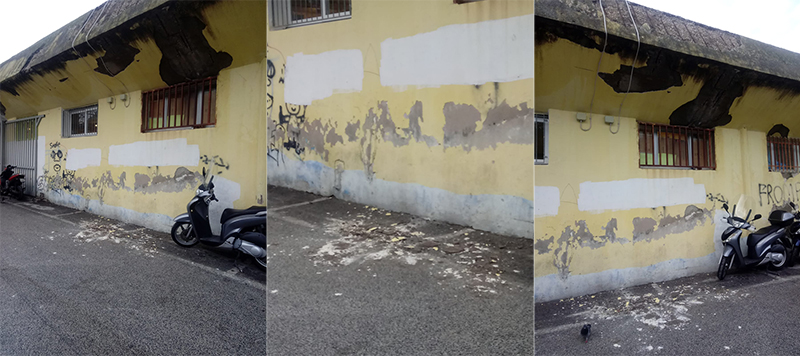 Al mercato comunale di Forio crolla l’intonaco esterno