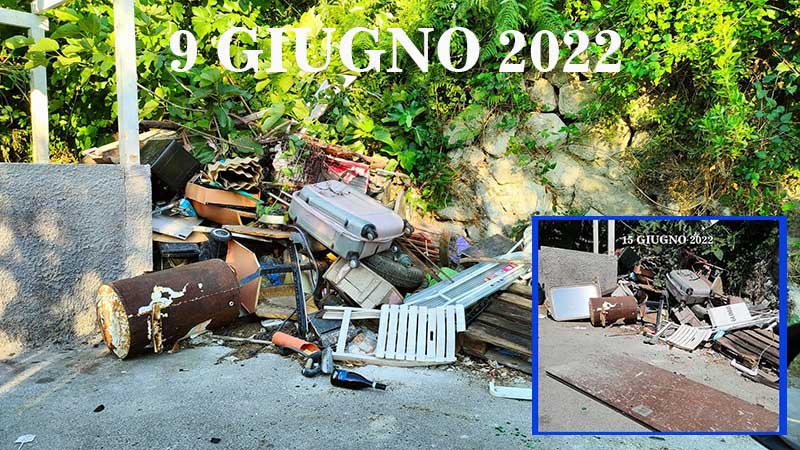 Forio. Via Corbaro, in cinque giorni non sono riusciti a togliere quel cumulo di rifiuti