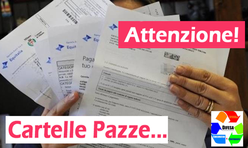 Arrivate migliaia di Cartelle Esattoriali, “Difesa Consumatori e Contribuenti” Denuncia, molte sono pazze e già annullate