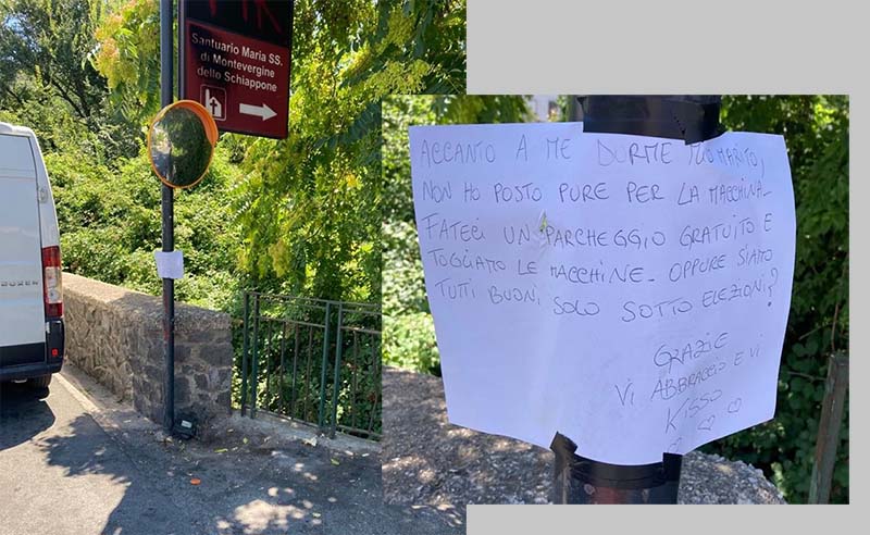 Barano. Spunta il cartello ironico contro l’amministrazione