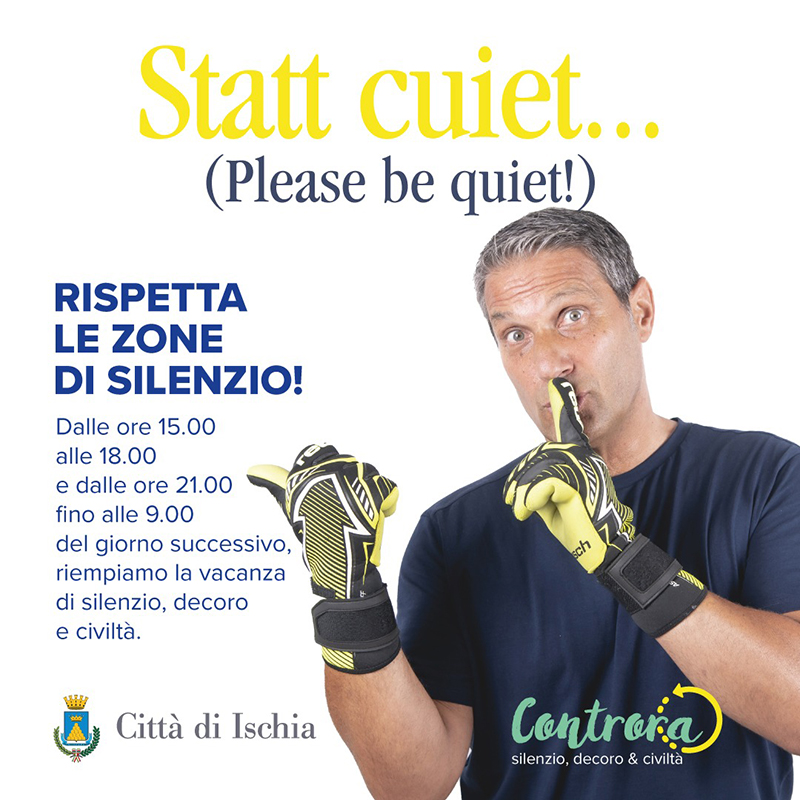 Zone di silenzio, il comune d’Ischia lancia la campagna di sensibilizzazione con Pino Taglialatela testimonial