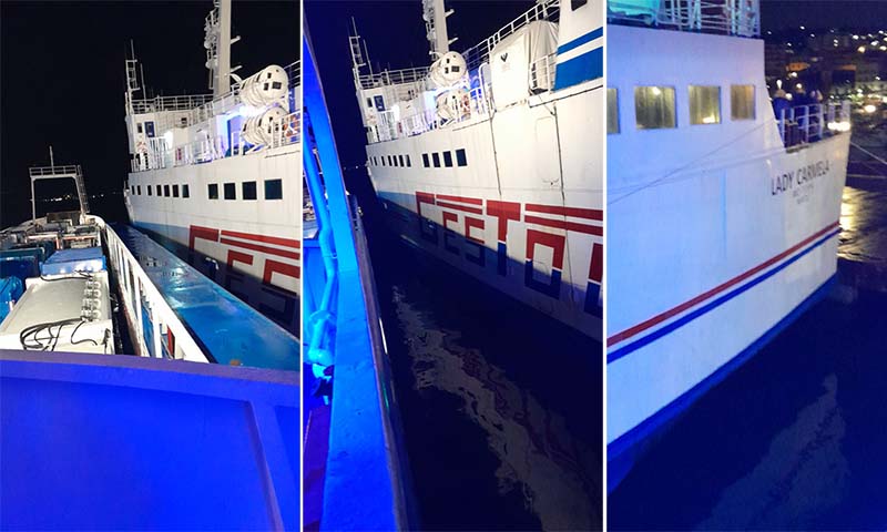 Ore 03:10 buriana nel porto di Pozzuoli. Due traghetti si urtano per il forte vento