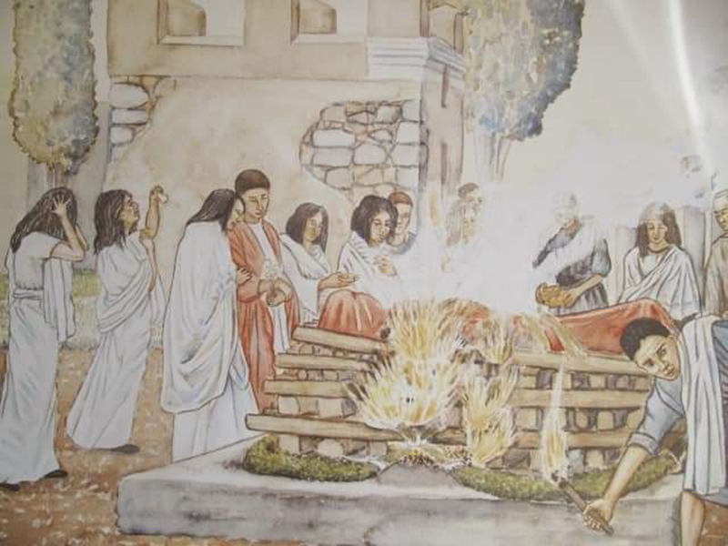 I pithecusani, sulla valle di San Montano, praticavano sia la cremazione, sia l’inumazione