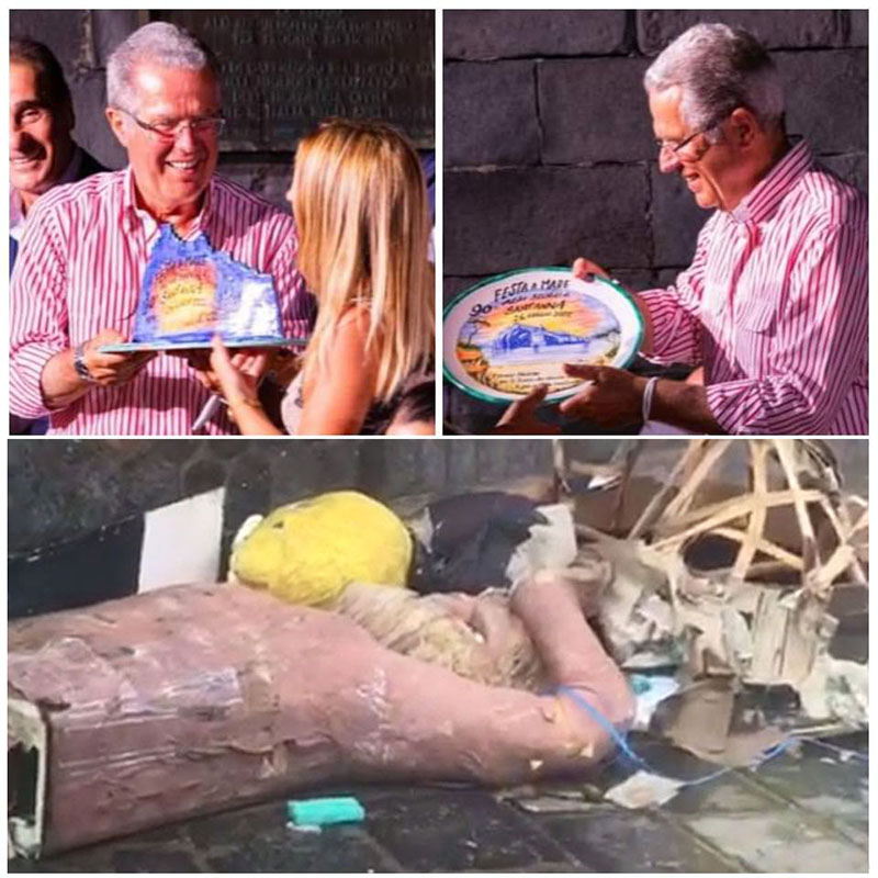 Forio 26 luglio – 26 settembre. Abbandonati alle intemperie le carcasse del carro di Sant’Anna (video)