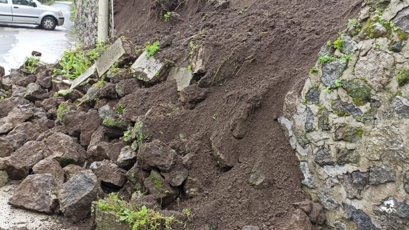 Barano, cade una “Parracina” sulla strada