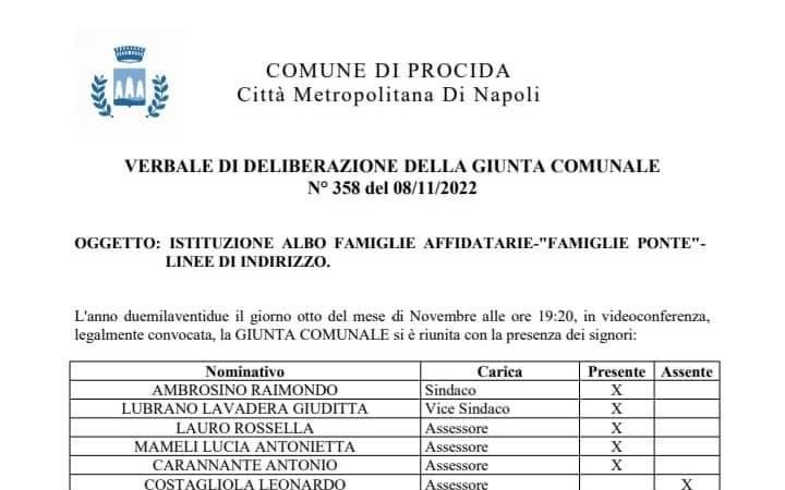 Politiche Sociali: Una delibera importante