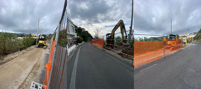 Iniziati i lavori per la realizzazione dei marciapiedi lungo la strada che da Testaccio conduce ai Maronti