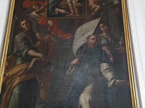 Tela della Madonna con bambino tra i Santi