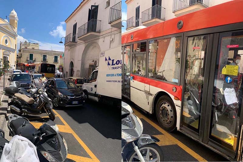 Si fanno subito sentire gli effetti della chiusura della strada a Buonopane