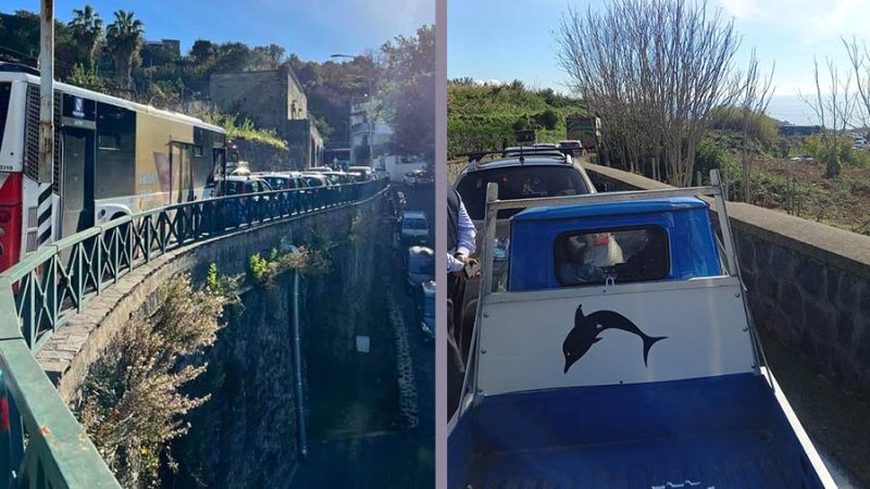 Le strade collinari sono intasate dal traffico. Evitate di uscire se non per necessità