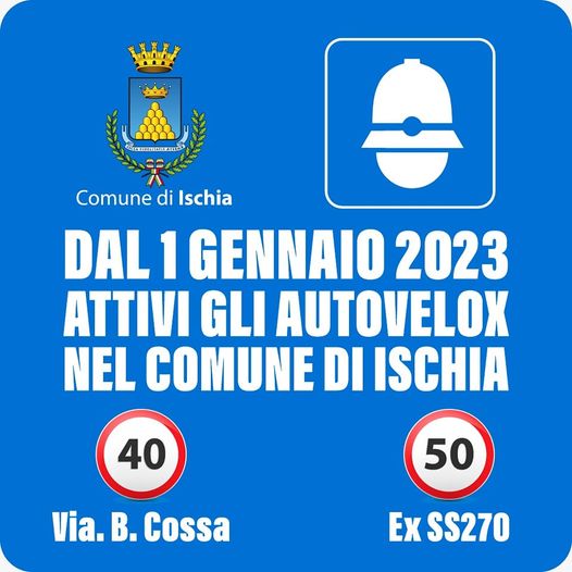 Dal 1 gennaio attivi gli autovelox nel comune di Ischia