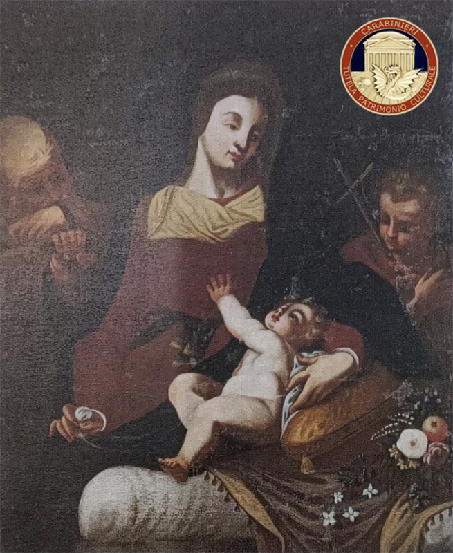 Carabinieri del TPC di Napoli restituiscono quadro rubato nel 1988 in una chiesa nel fiorentino