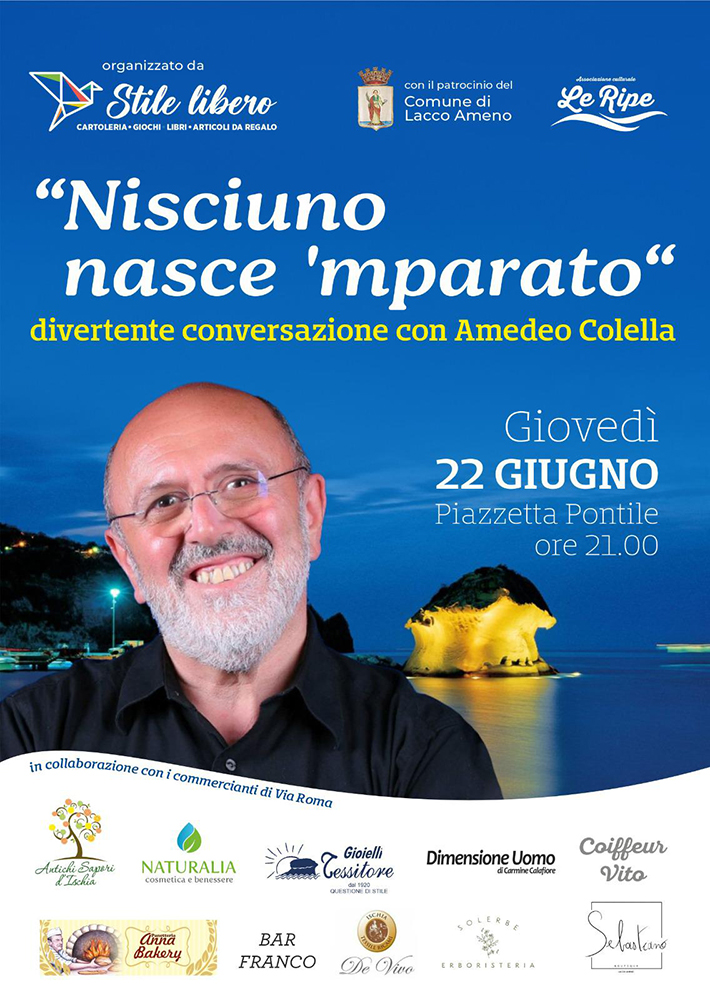 AMEDEO COLELLA PRESENTERÀ IL SUO LIBRO “NAPOLI 365” COSA FARE A NAPOLI OGNI GIORNO DELL’ANNO
