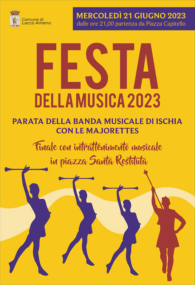 Il 21 giugno Lacco Ameno accoglierà l’estate 2023 con la parata musicale accompagnata dalle Majorettes