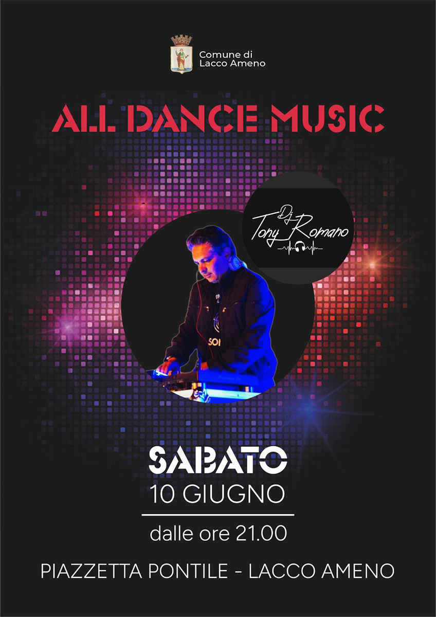 Sabato 10 giugno serata dance sotto il cielo di Lacco Ameno con Tony Romano