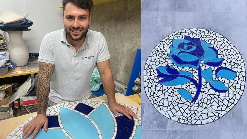 L’artista Giuseppe Verde decora i sogni con piccoli tasselli di ceramica