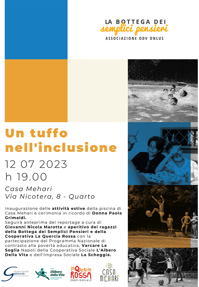 “Un tuffo nell’inclusione” con l’inaugurazione della piscina di Casa Mehari