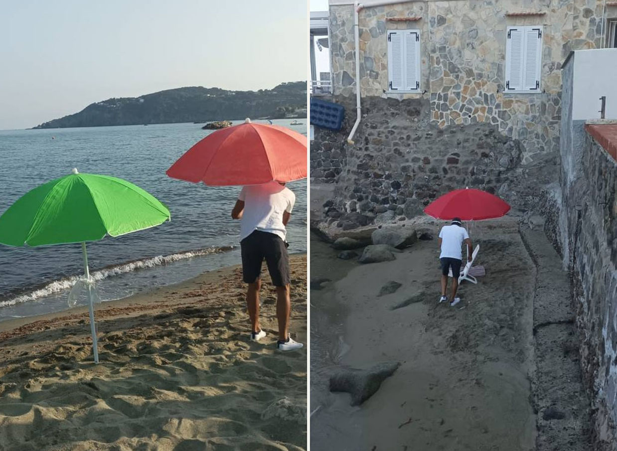 DOPO IL NOSTRO ARTICOLO QUESTA MATTINA SONO STATI SEQUESTRATI GLI OMBRELLONI DEI SOLITI FURBETTI