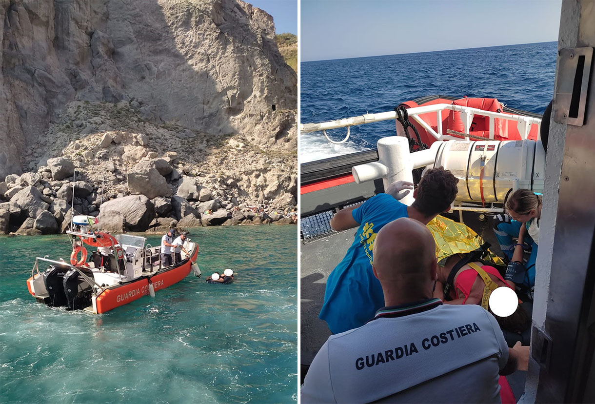 ISCHIA: SOCCORSO IN MARE – EVACUAZIONE MEDICA DI PERSONA INFORTUNATA IN MARE