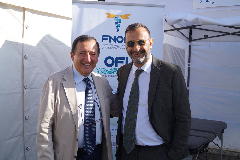 ANCHE L’ORDINE DEI FISIOTERAPISTI PRESENTE AL VILLAGGIO DELLA SALUTE IN PIAZZA PLEBISCITO (video)