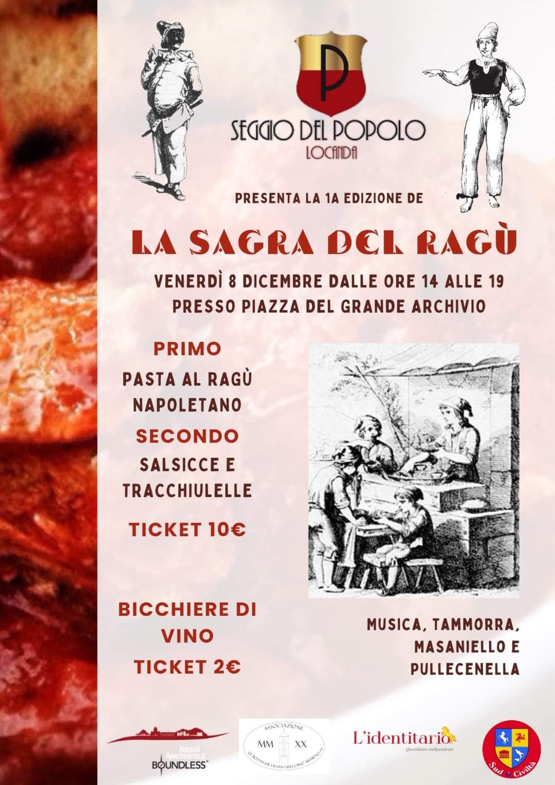8 DICEMBRE 2023 FERMATEVI IN PIAZZETTA DEL GRANDE ARCHIVIO CHE C’È LA SAGRA DEL RAGÙ