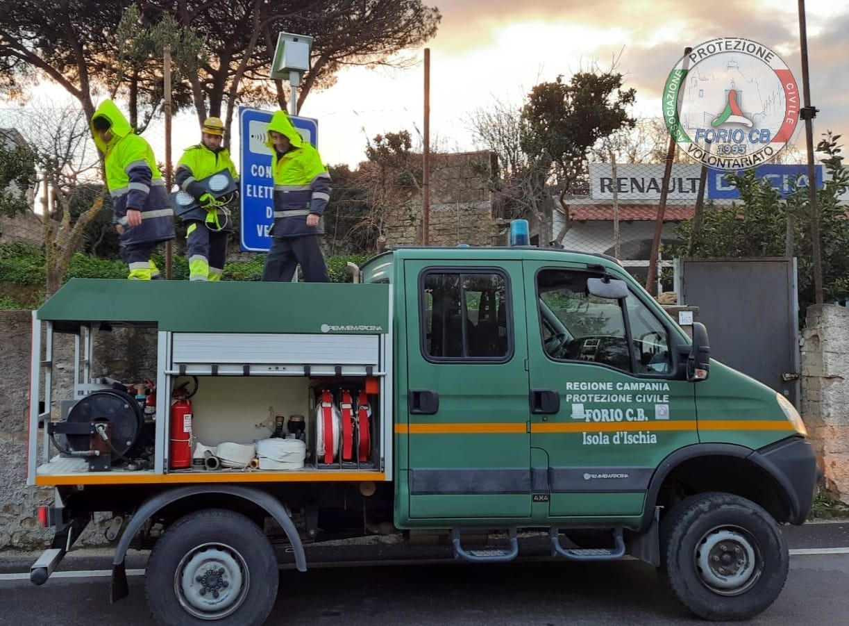 FORIO CB A LAVORO PER I DISAGI CAUSATI DAL MALTEMPO