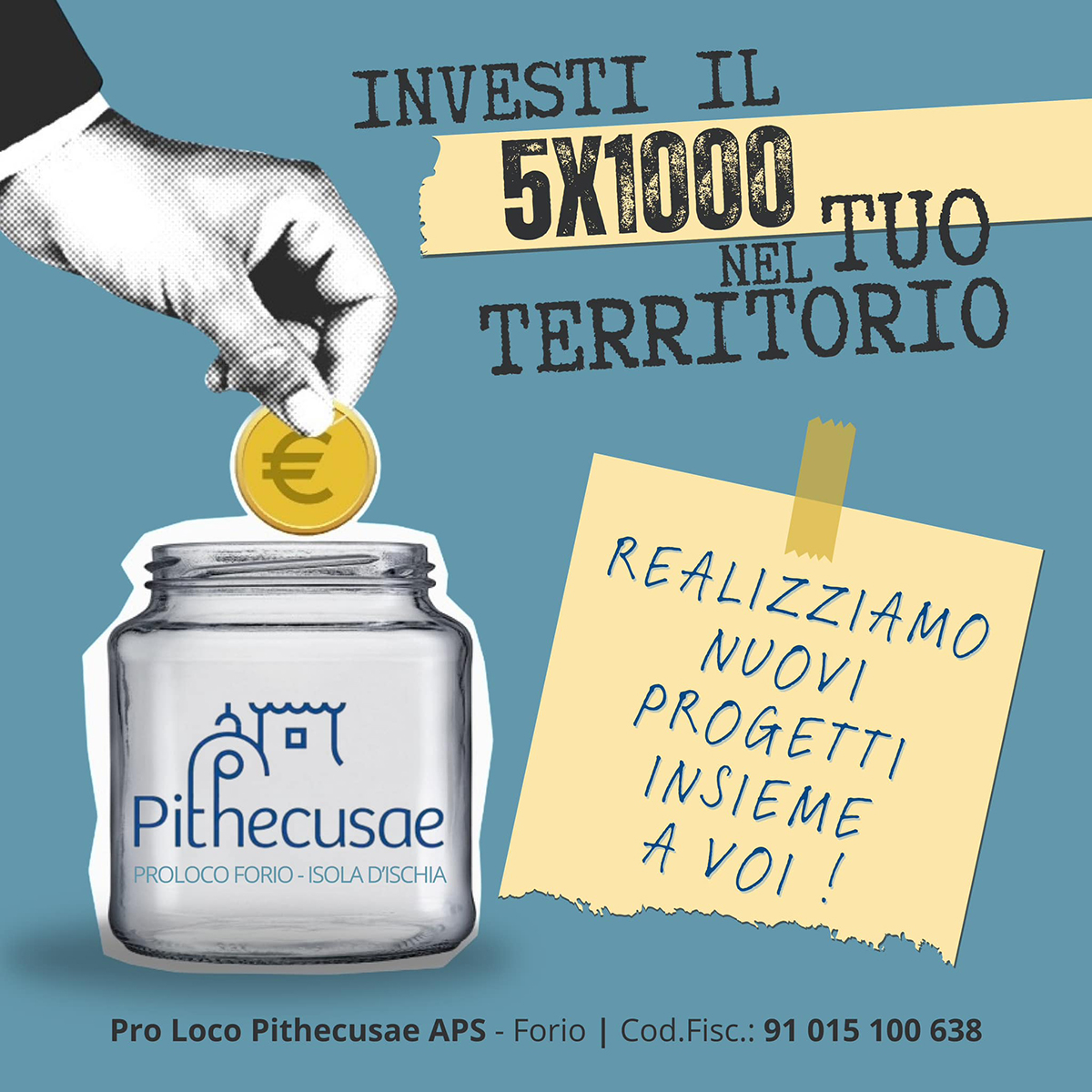 GENTILI IMPRENDITORI, AZIENDE E PROFESSIONISTI, DONATE IL VOSTRO 5X1000 PER IL PATRIMONIO CULTURALE ISCHITANO