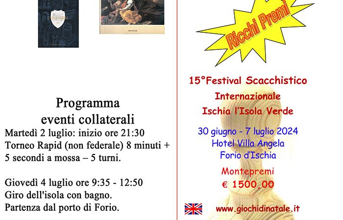 GENS UNA SUMUS. AL VIA, PRESSO L’HOTEL TERME VILLA ANGELA, IL XV FESTIVAL SCACCHISTICO INTERNAZIONALE “ISCHIA L’ISOLA VERDE”
