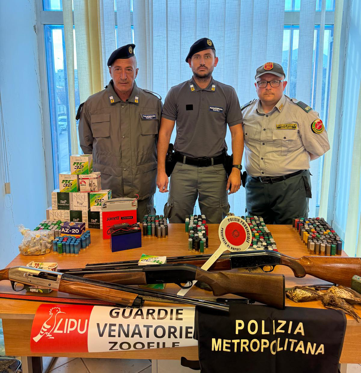 POLIZIA METROPOLITANA DI NAPOLI, OPERAZIONE ANTI BRACCONAGGIO AD ACERRA
