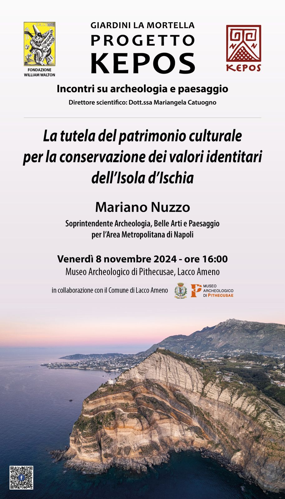 FONDAZIONE WALTON, ISCHIA: VENERDI 8 NOVEMBRE A VILLA ARBUSTO ULTIMO APPUNTAMENTO CON IL PROGETTO “KEPOS”