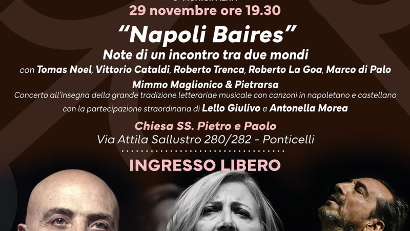 NAPOLI – BUENOS AIRES, MIMMO MAGLIONICO & PIETRARSA PER L’ULTIMO APPUNTAMENTO DI “NOTTI D’AUTUNNO IN PERIFERIA” IN «NAPOLI BAIRES»