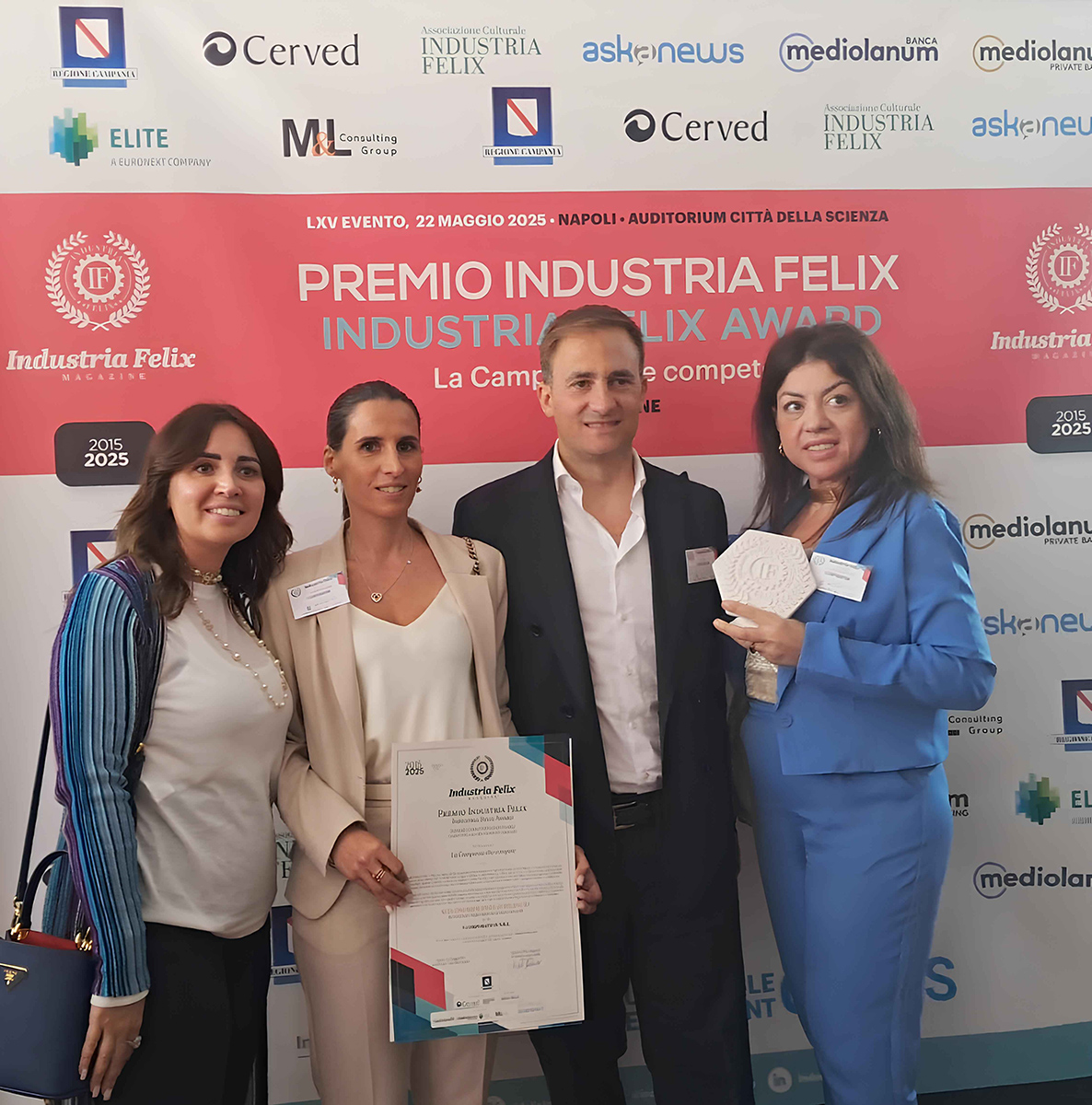 MARCO SIMONETTI PREMIATO TRA I MIGLIORI IMPRENDITORI UNDER 40 AL “PREMIO INDUSTRIA FELIX”