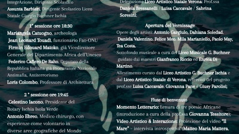 “IL MARE, VIA DELL’INCONTRO E DELLA SPERIMENTAZIONE: ESPERIENZE E STRATEGIE PER UN FUTURO POSSIBILE”