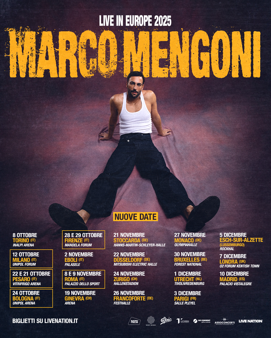 MARCO MENGONI LIVE IN EUROPE 2025