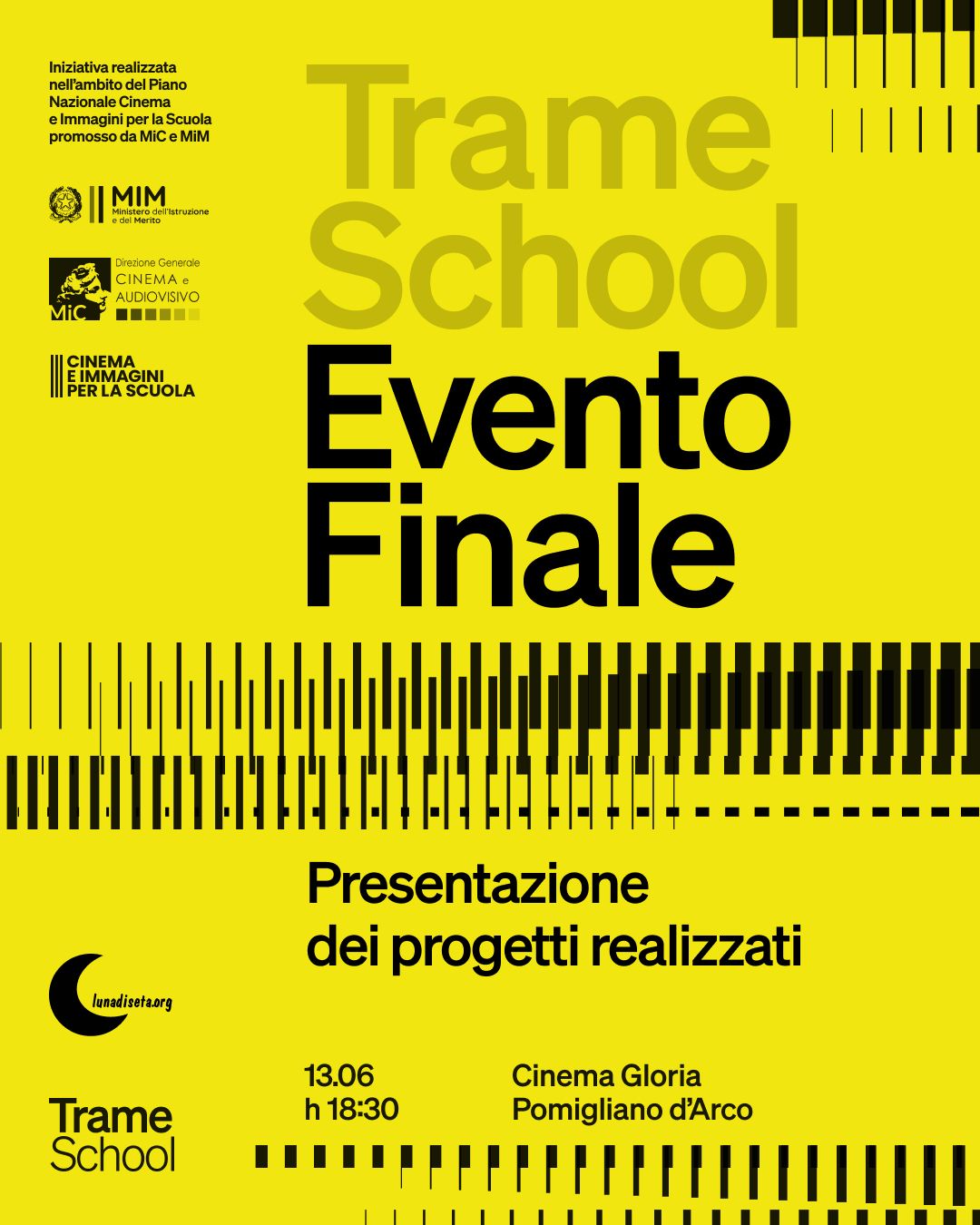 AL TEATRO CINEMA GLORIA DI POMIGLIANO D’ARCO SI TERRÀ L’EVENTO FINALE DI “TRAME SCHOOL – PERIFERIE E MARGINALITÀ NEL CINEMA DELL’ITALIA CONTEMPORANEA”