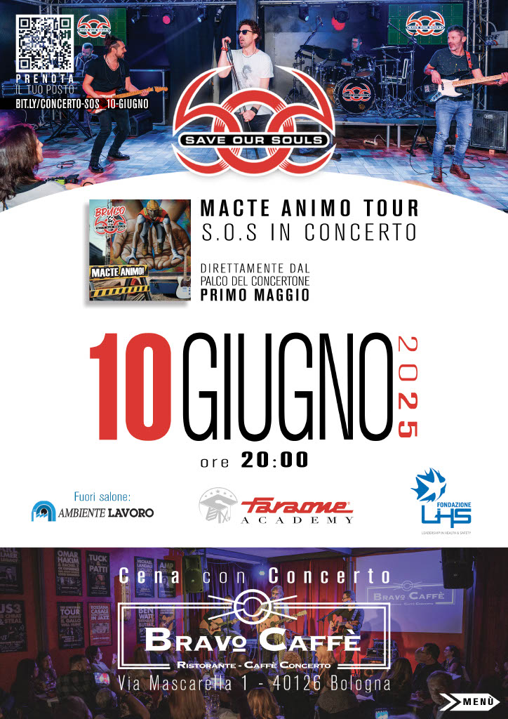 PROSEGUONO I CONCERTI DELLA BAND CHE CANTA LA “SICUREZZA SUL LAVORO” SOS – SAVE OUR SOULS
