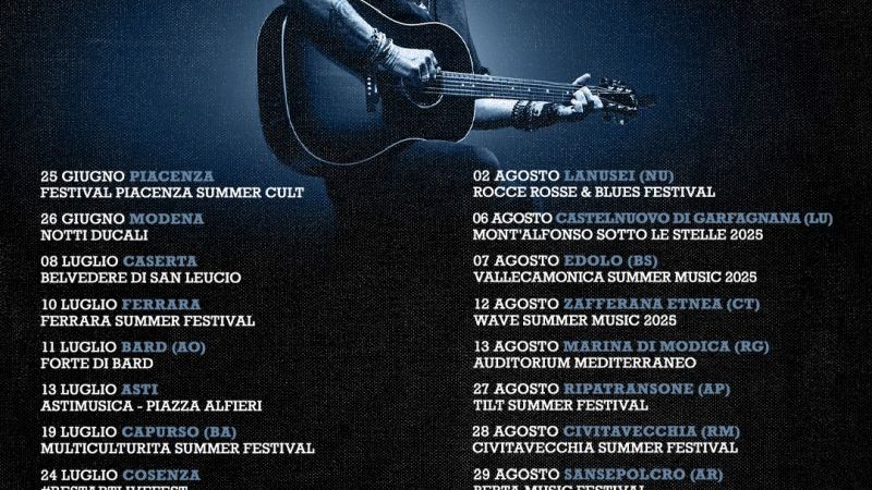 UNA NUOVA DATA PER IL TOUR “DE ANDRÉ CANTA DE ANDRÉ BEST OF ESTATE 2025”