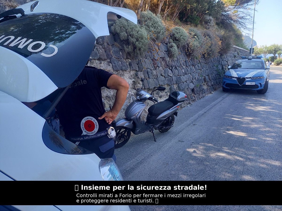 FORIO RAFFORZA I CONTROLLI PER LA SICUREZZA STRADALE: BLITZ SU BICICLETTE ELETTRICHE MODIFICATE