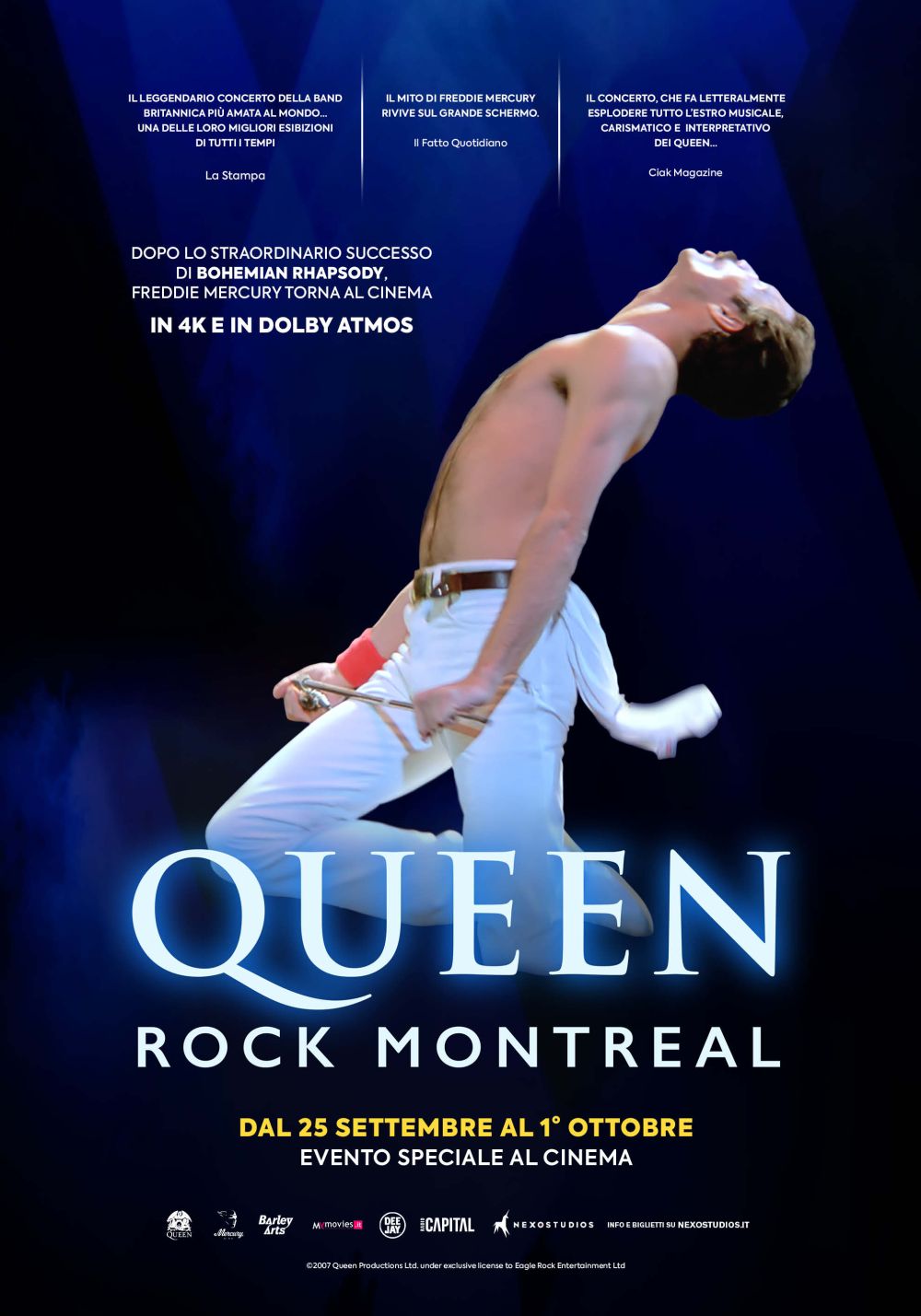 FREDDIE MERCURY RIVIVE AL CINEMA CON “QUEEN. ROCK MONTREAL”