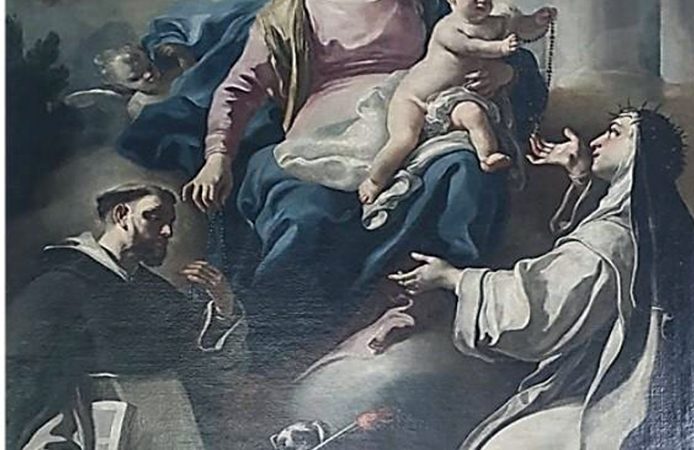 I CARABINIERI TPC RESTITUISCONO UN DIPINTO ALLA CHIESA MARIA SS DEL ROSARIO DI RENDE (CS)