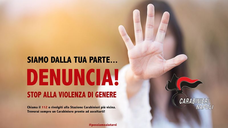 ERCOLANO: VIOLENZA DI GENERE. CALCI E BOTTE ALLA MOGLIE COLPEVOLE DI ESISTERE. CARABINIERI ARRESTANO 63ENNE