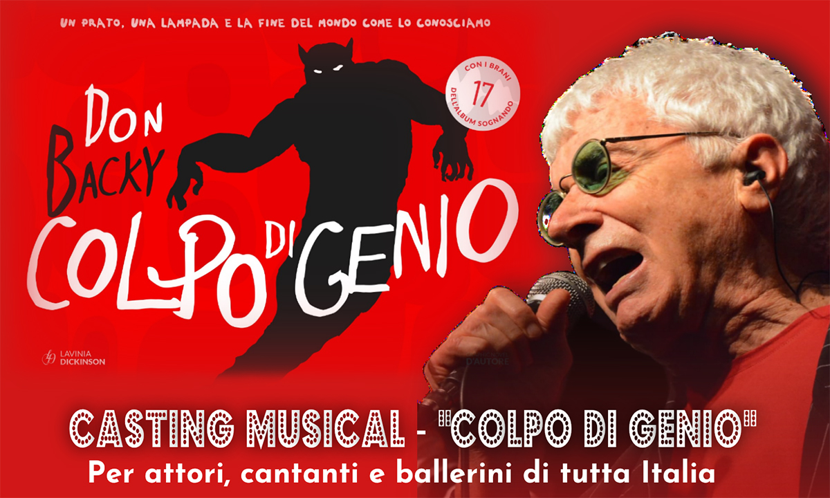 CASTING NAZIONALE PER IL MUSICAL “COLPO DI GENIO” DI DON BACKY: AD AVERSA LA SELEZIONE PER ATTORI, CANTANTI E BALLERINI